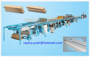 3 Layer Corrugated Cardboard Production Line / Overhead Conveyor Bridge With Vacuum Suction Stand