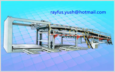 3 Layer Corrugated Cardboard Production Line / Overhead Conveyor Bridge With Vacuum Suction Stand