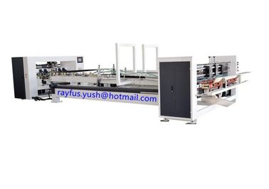 Corrugated Carton Box Stitching Machine / Automatic Folder Gluer Counting Stacking