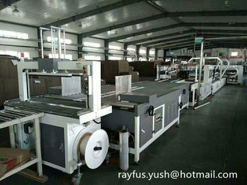 Inline Carton Box Stitching Machine Pp Belt Heated Joint With Automatic Folder Gluer Stitcher