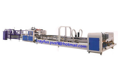 Inline Carton Folder Gluer Machine / Automatic Pasting Machine Bundling Pe Plastic Tape Tied