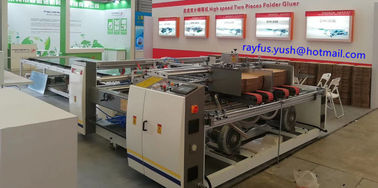 Two Piece Automatic Carton Folding Gluing Machine Aa Or Ab Sheet Servo Control