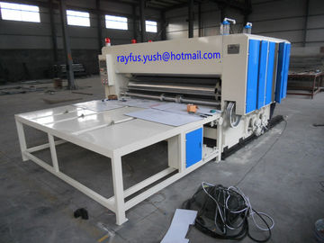 Semi Auto Carton Box Manufacturing Machine / Flexo Printer Slotter Machine Chain Feeder