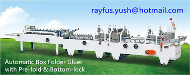 Automatic High Speed Folder Gluer Machine Pre Fold Or Bottom Lock Ce