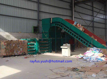 Automatic Shredder Cardboard Baler Machine System Paper Tube Processing