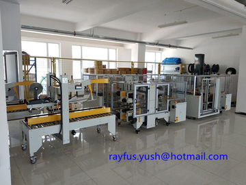 Automatic Box Erector Machine / Carton Box Fold And Seal Machine Auto Conveyor