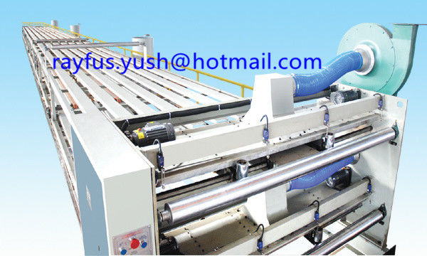 3 Layer Corrugated Cardboard Production Line / Overhead Conveyor Bridge With Vacuum Suction Stand