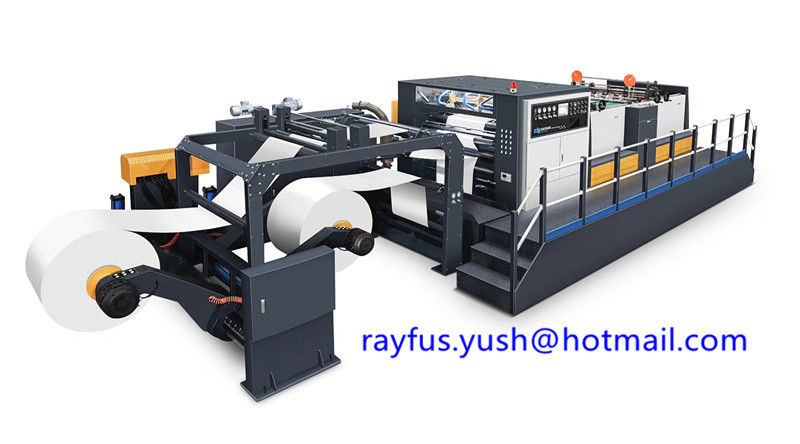 Rotary Sheeter Stacker Paper Roll To Sheet Cutting Machine Dual Roll High Efficiency