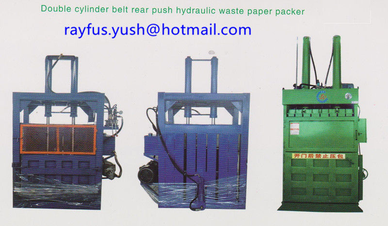 Dual Cylinder Hydraulic Baler Machine Push Out For Waste Carton Box Corrugated Cardboard
