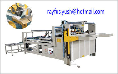 Custom Carton Folder Gluer Machine / Semi Automatic Folder Gluer lifting gluing pressing