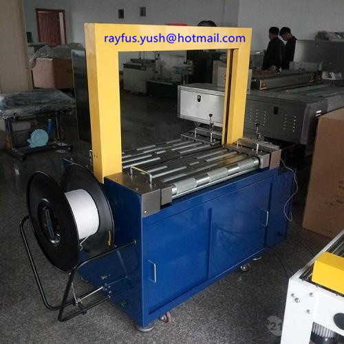 Inline Box Erector Machine / Manual Semi Automatic Box Strapping Machine